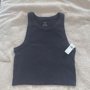 Charcoal Aerie Cropped Tank